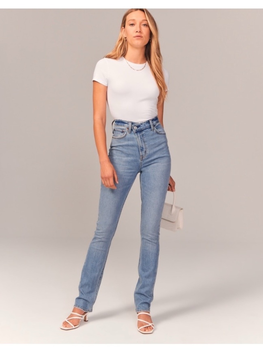 GUC Abercrombie & Fitch The 90’s Slim Straight Ultra High Rise Crossover Waist